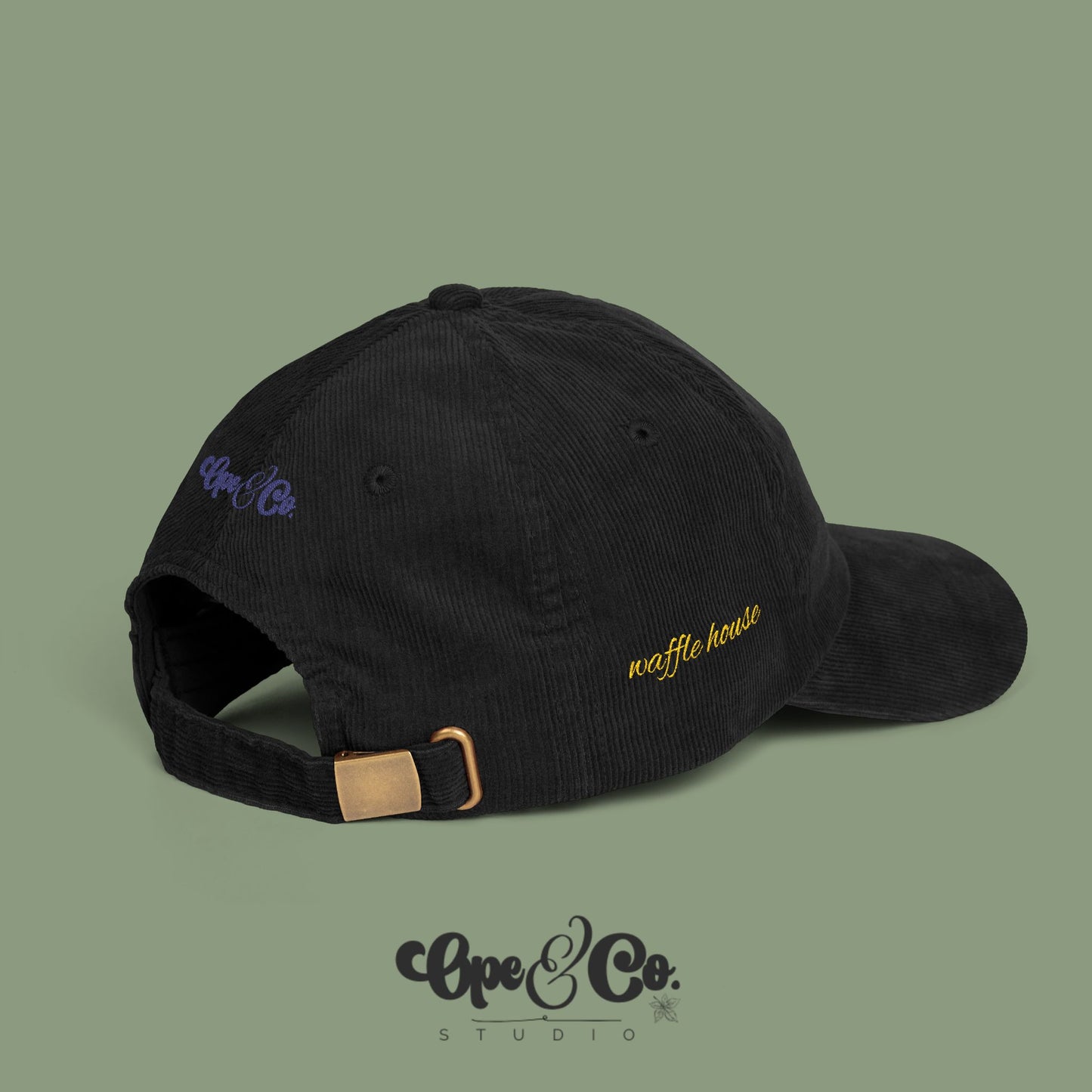 Smothered, Covered & Obsessed โ Jo Bros Corduroy Embroidered Hat