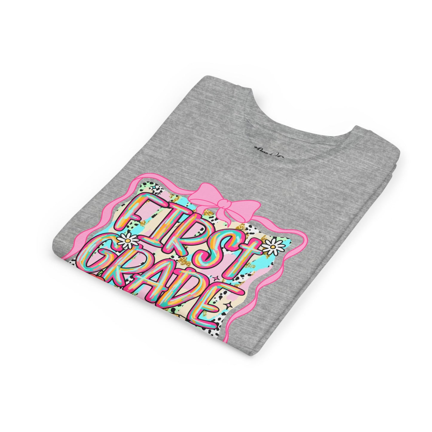 π 1st Grade First Day of School Shirt β Glitter Frame Girl Tee