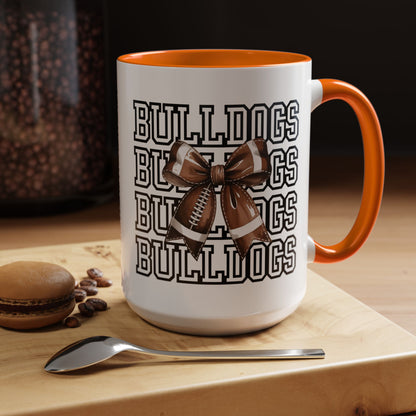 Bulldogs + Bows = Game Day Goals – Heath Spirit Mug