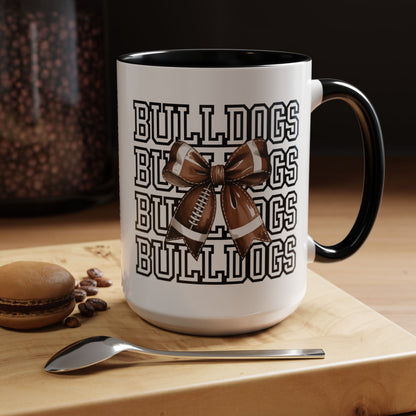 Bulldogs + Bows = Game Day Goals – Heath Spirit Mug