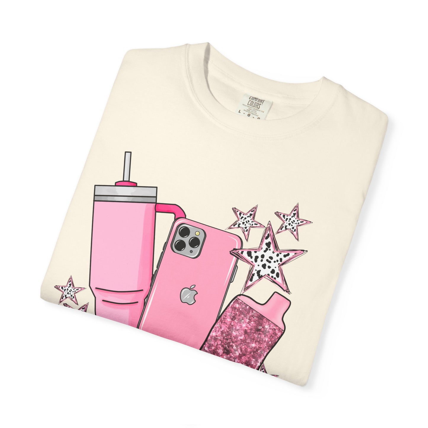 💖 “Mommin’ Ain’t Easy” Tee – Stanley in Hand, iPhone on Lock, and Vibes Only 💋