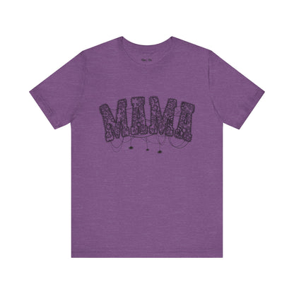 🕸️ Spooky Mama Lace Halloween Shirt – Fall Tee for Moms with Spider Details