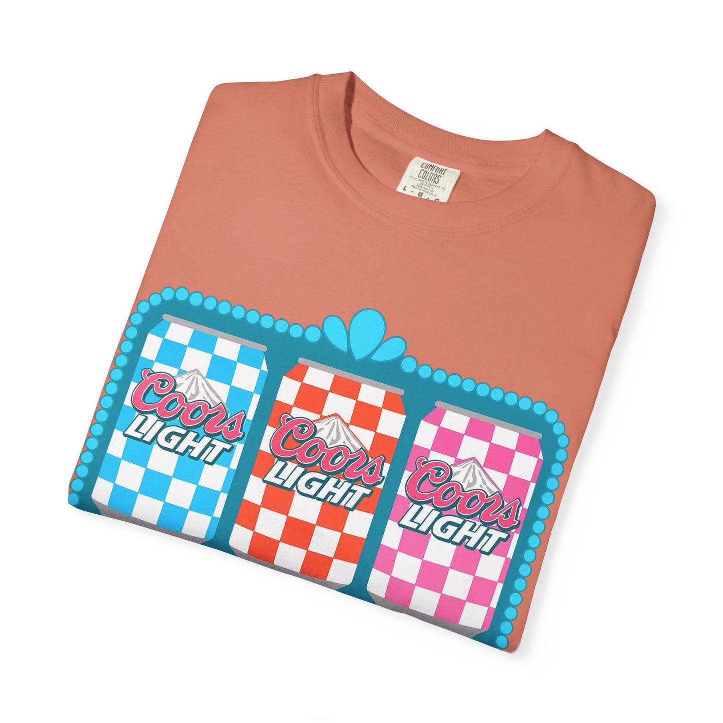 🍻 Coors Light Retro Tee – Checkerboard Can Design for Party Girls & Chill Queens 🎉