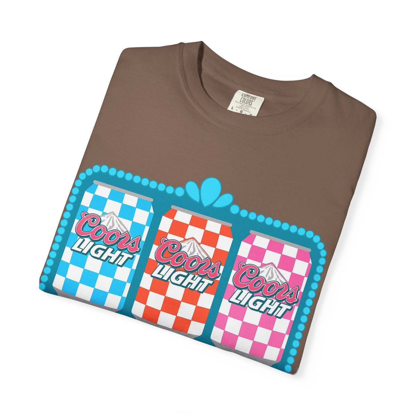 🍻 Coors Light Retro Tee – Checkerboard Can Design for Party Girls & Chill Queens 🎉