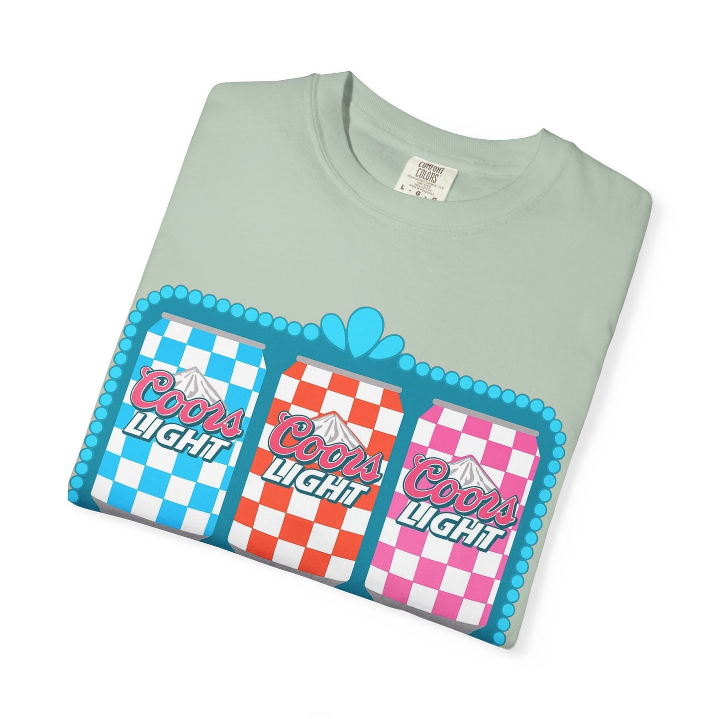 🍻 Coors Light Retro Tee – Checkerboard Can Design for Party Girls & Chill Queens 🎉