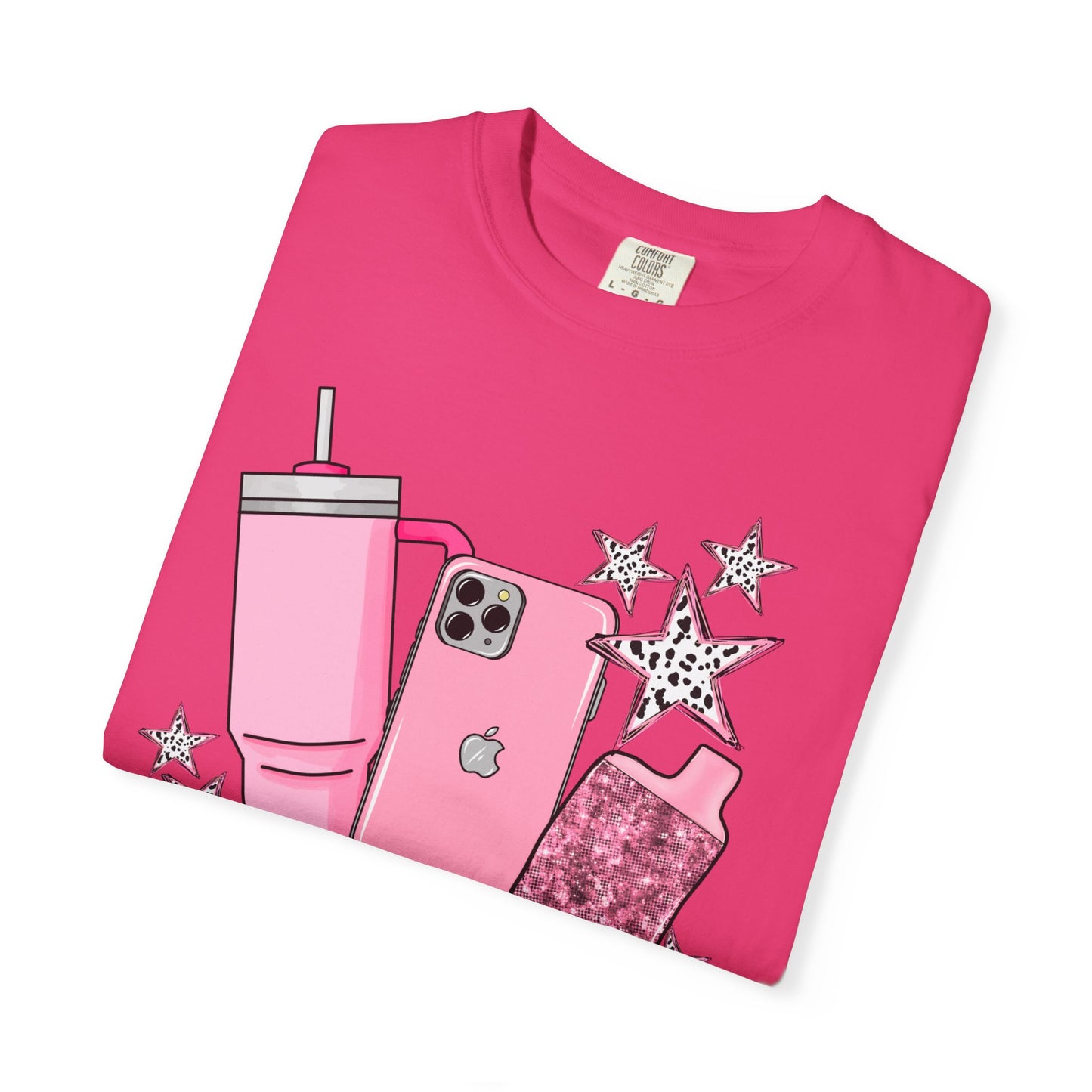 💖 “Mommin’ Ain’t Easy” Tee – Stanley in Hand, iPhone on Lock, and Vibes Only 💋