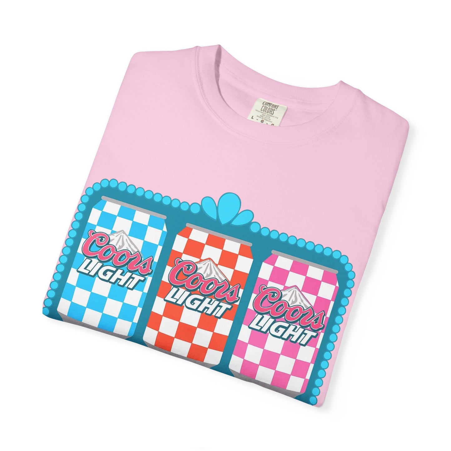 🍻 Coors Light Retro Tee – Checkerboard Can Design for Party Girls & Chill Queens 🎉