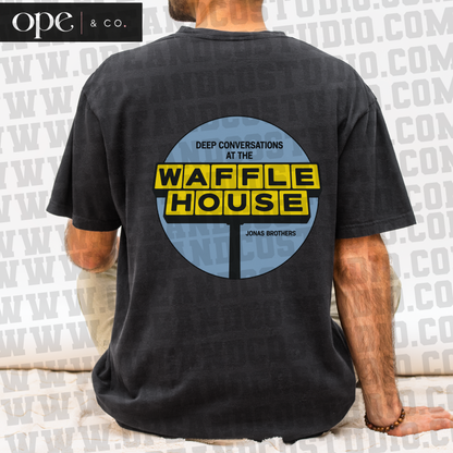 Meet Me at the Waffle House — Jo Bro Two-Sided Fan Tee