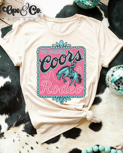 🤠 Coors Rodeo Graphic Tee – Retro Western Shirt for Cowgirls & Concert Queens 🎤🍻