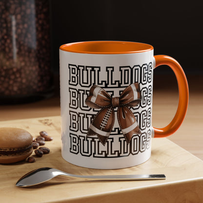 Bulldogs + Bows = Game Day Goals – Heath Spirit Mug