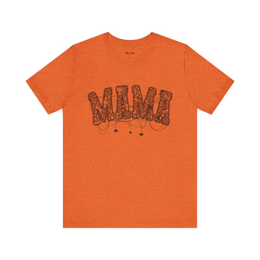 🕸️ Spooky Mama Lace Halloween Shirt – Fall Tee for Moms with Spider Details