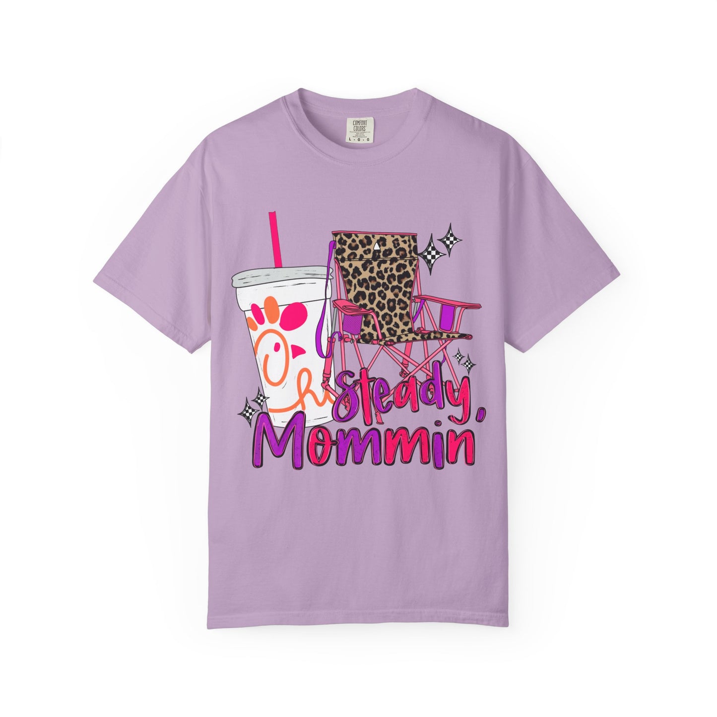 🪑 “Steady Mommin’” Tee – Leopard Chairs, Chick-fil-A & Chaos Served Cute ✨🍟