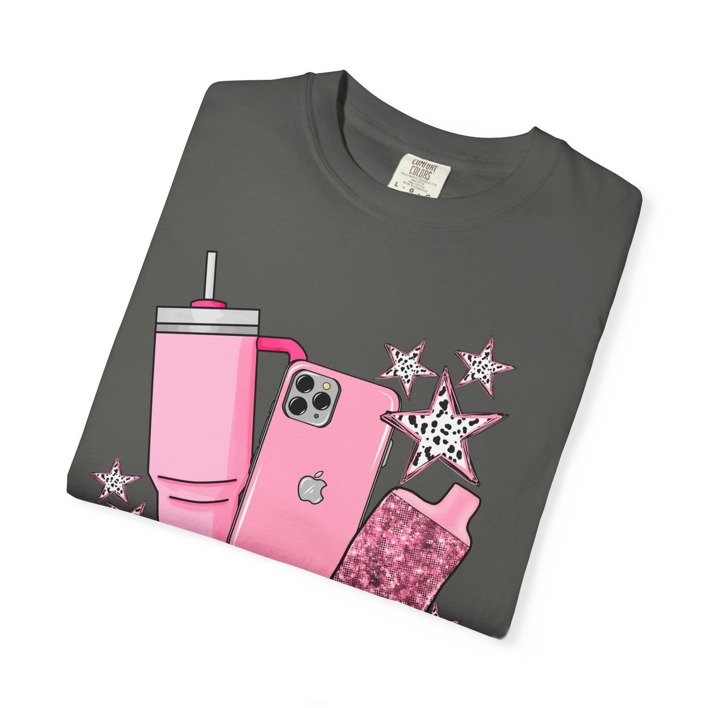 💖 “Mommin’ Ain’t Easy” Tee – Stanley in Hand, iPhone on Lock, and Vibes Only 💋