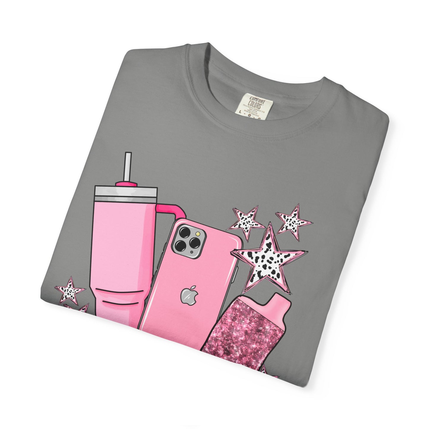 💖 “Mommin’ Ain’t Easy” Tee – Stanley in Hand, iPhone on Lock, and Vibes Only 💋