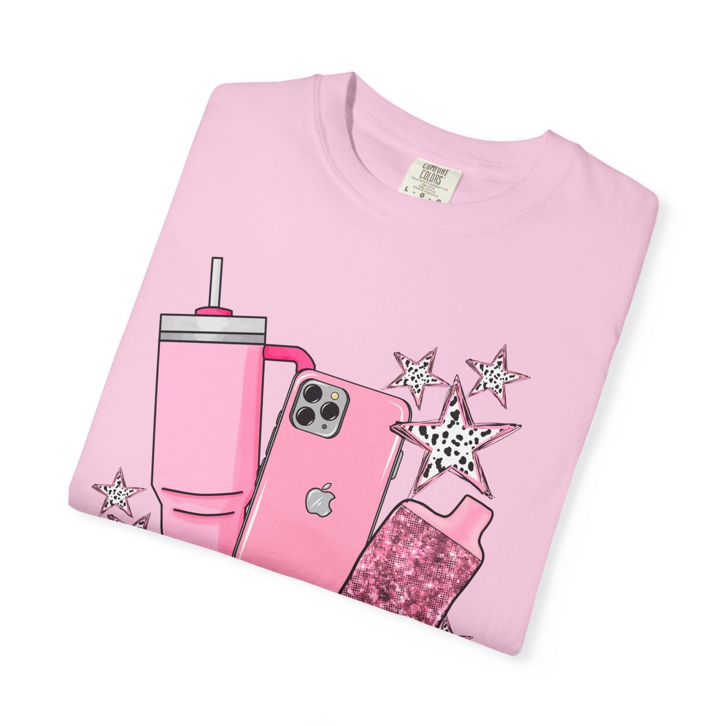 💖 “Mommin’ Ain’t Easy” Tee – Stanley in Hand, iPhone on Lock, and Vibes Only 💋