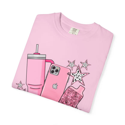 💖 “Mommin’ Ain’t Easy” Tee – Stanley in Hand, iPhone on Lock, and Vibes Only 💋