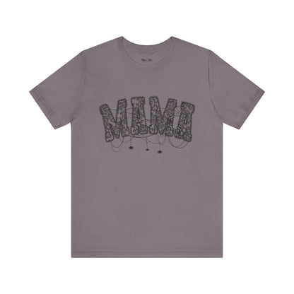 🕸️ Spooky Mama Lace Halloween Shirt – Fall Tee for Moms with Spider Details
