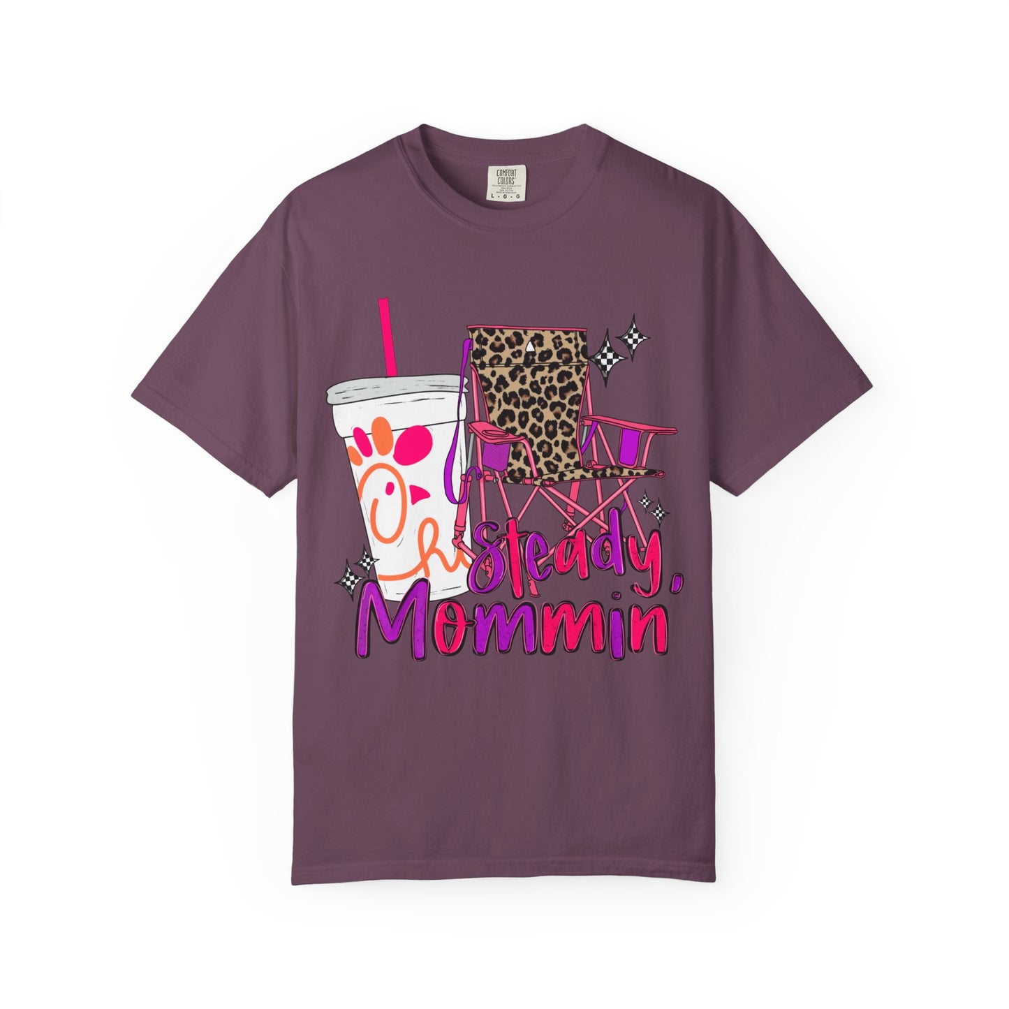 🪑 “Steady Mommin’” Tee – Leopard Chairs, Chick-fil-A & Chaos Served Cute ✨🍟