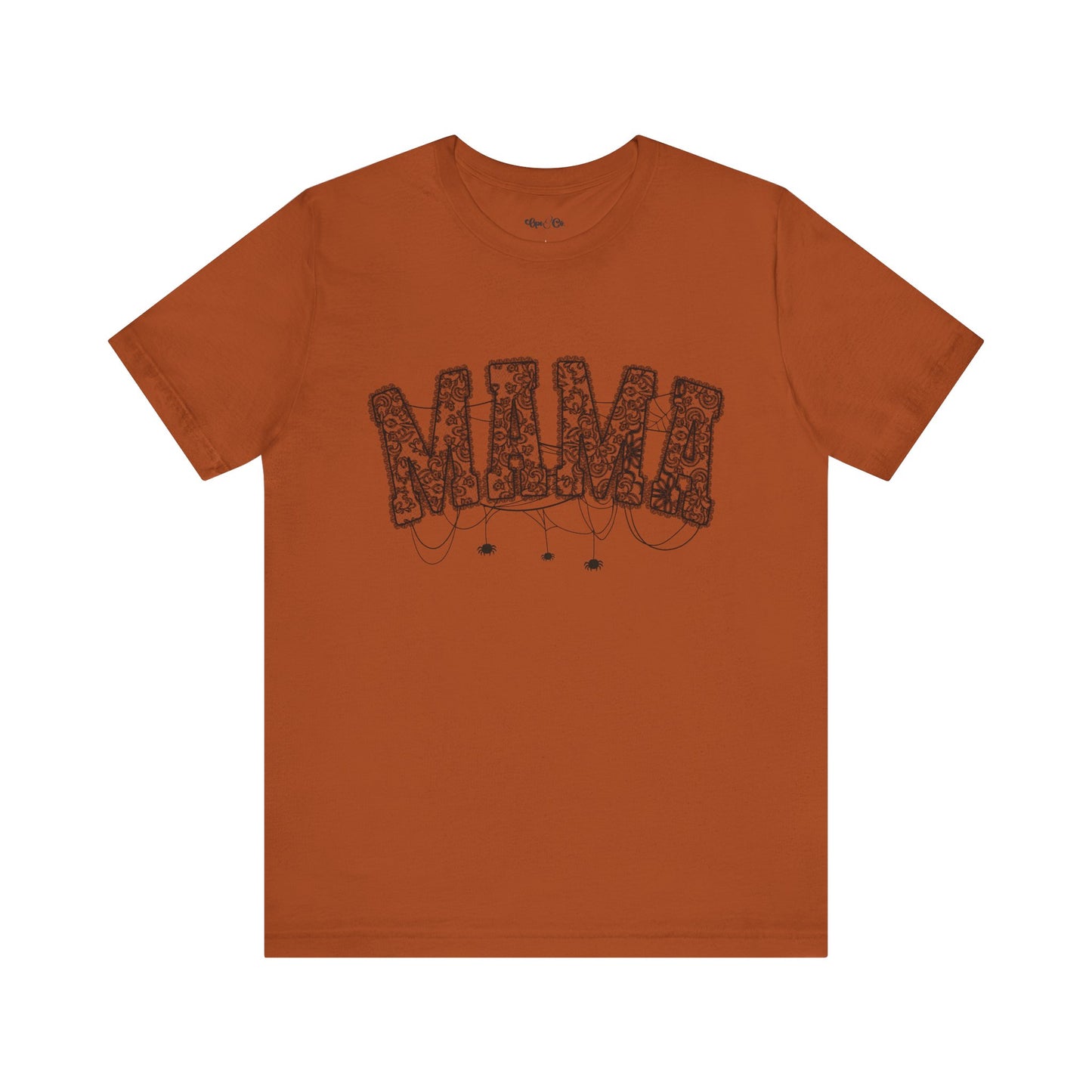 🕸️ Spooky Mama Lace Halloween Shirt – Fall Tee for Moms with Spider Details