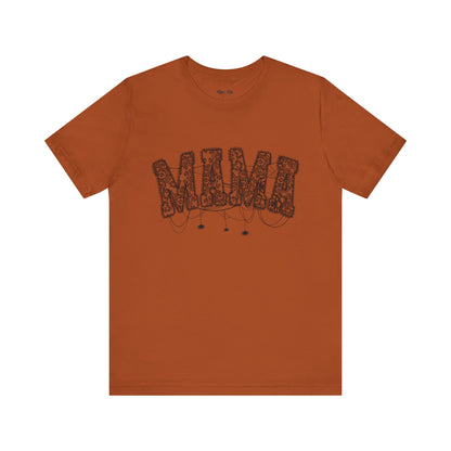 🕸️ Spooky Mama Lace Halloween Shirt – Fall Tee for Moms with Spider Details