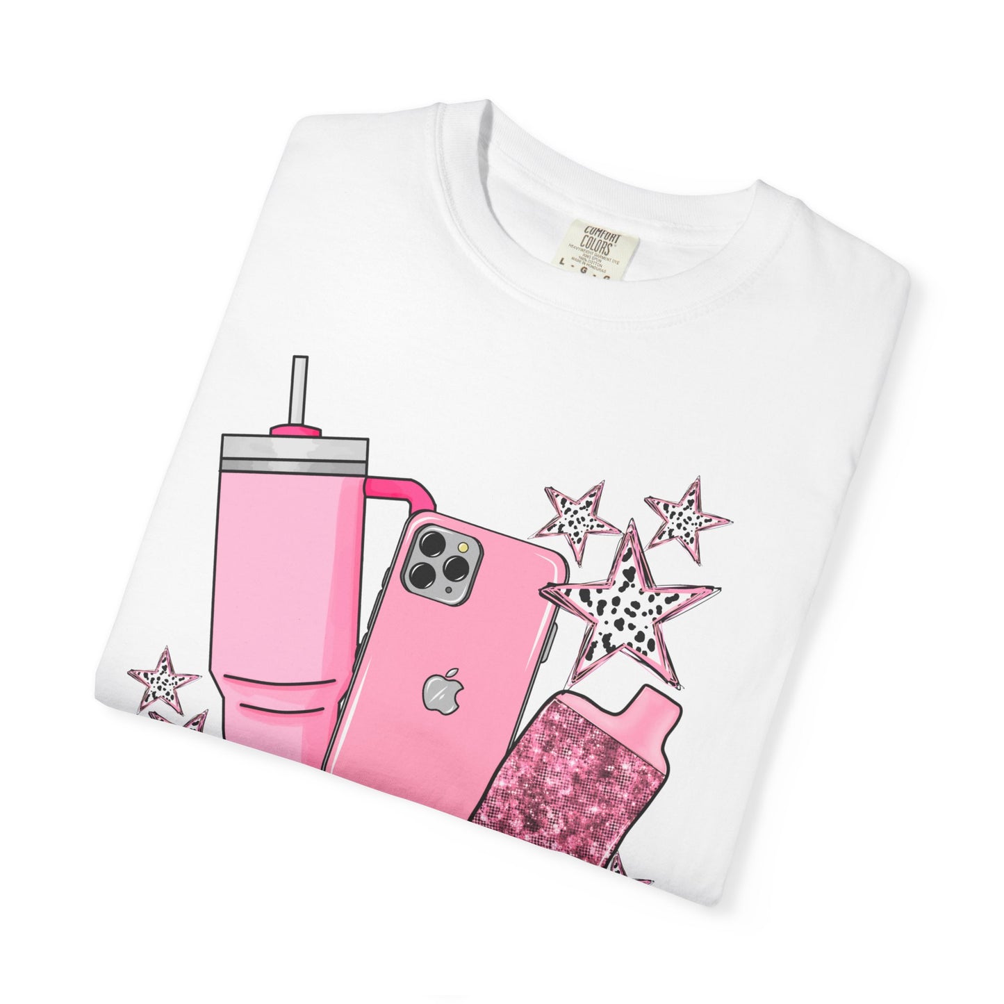 💖 “Mommin’ Ain’t Easy” Tee – Stanley in Hand, iPhone on Lock, and Vibes Only 💋