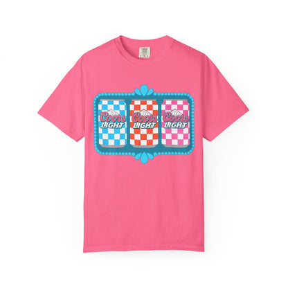 🍻 Coors Light Retro Tee – Checkerboard Can Design for Party Girls & Chill Queens 🎉
