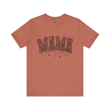 🕸️ Spooky Mama Lace Halloween Shirt – Fall Tee for Moms with Spider Details