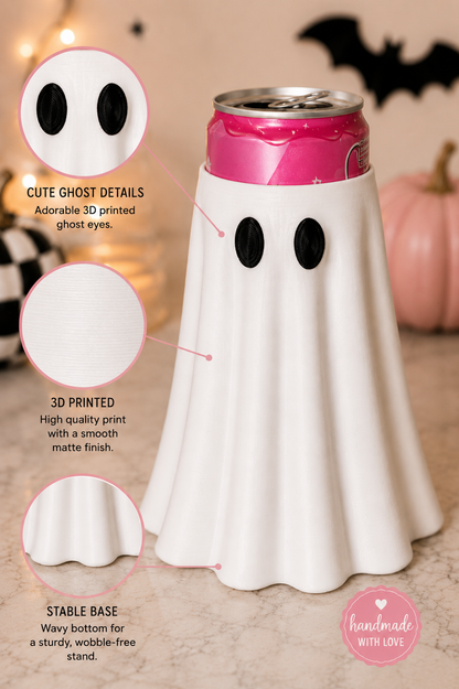 Spooky Sips 3D Printed Ghost Slim Can Holder