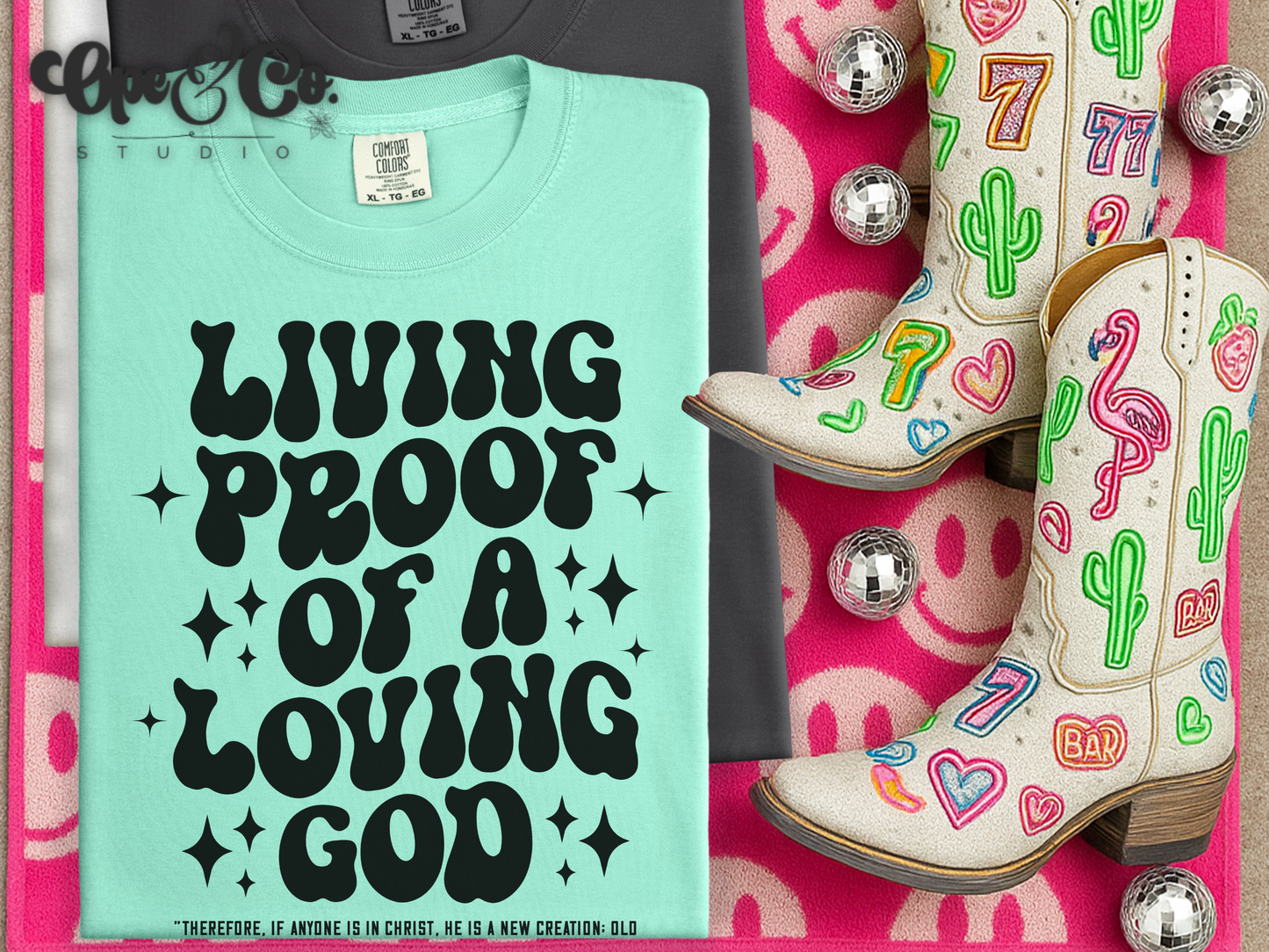 Living Proof of a Loving God Christian Graphic Tee | Faith Quote T-Shirt - Comfort Colors (Copy)