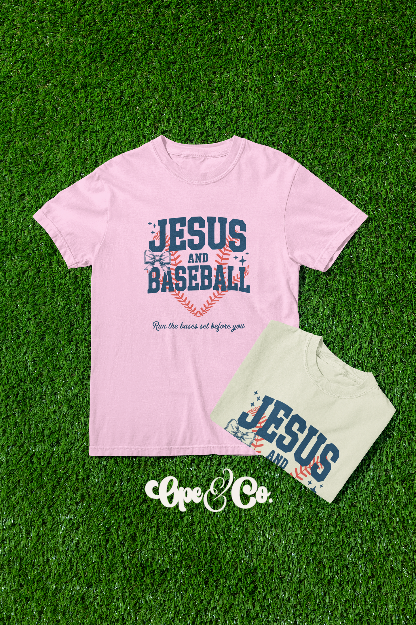 Jesus & Baseball Tee ✝️⚾️ Christian Baseball Shirt – Run the Bases Set Before You – Comfort Colors Faith Shirt – Game Day Tee
