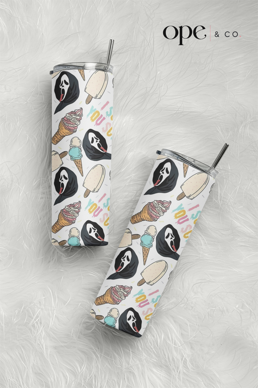 I Scream, You Scream Halloween Skinny Tumbler
