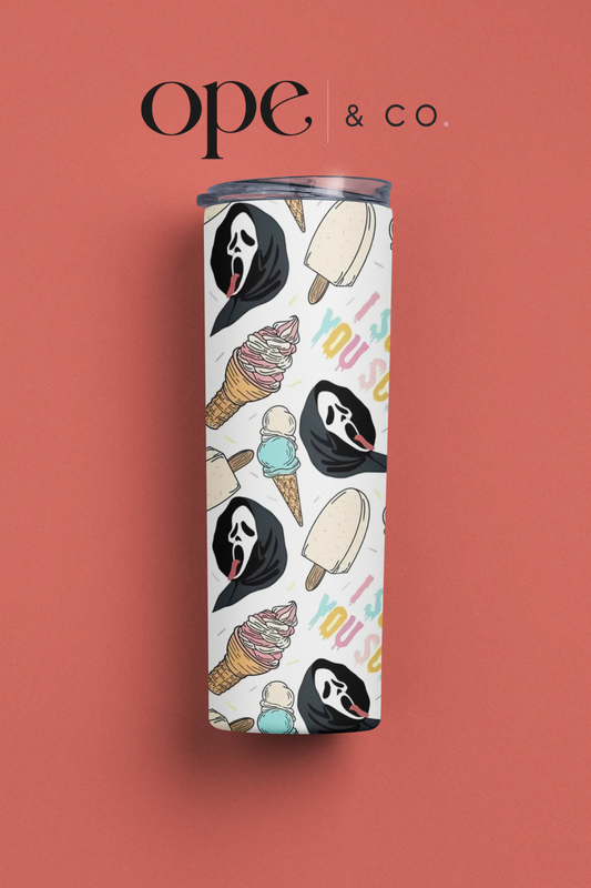 I Scream, You Scream Halloween Skinny Tumbler